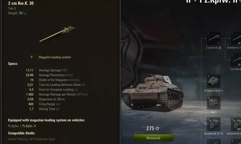 Low-tier German light tank with a fast-firing autocannon in battle