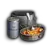 Spaghetti with meatballs consumable