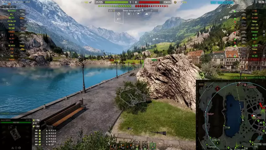 Medium tank spotting from a bush line